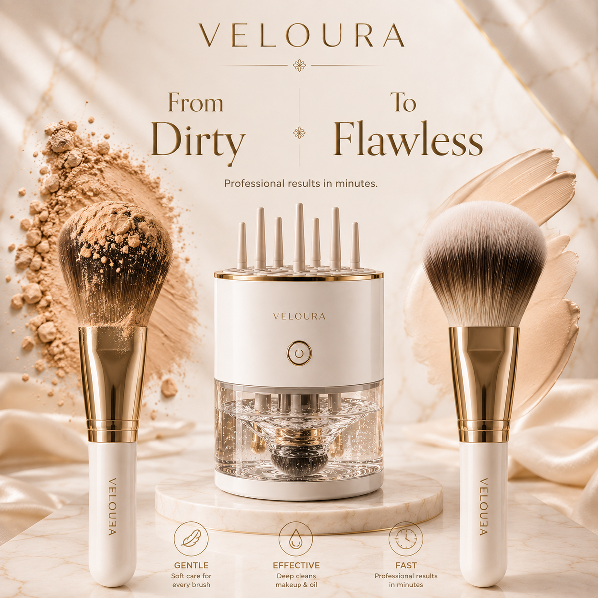 Veloura Electric Makeup Brush Cleaner
