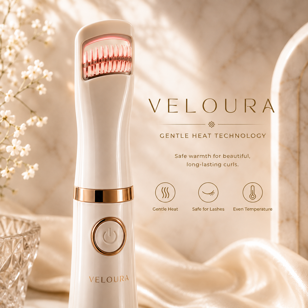 Premium heated lash curler