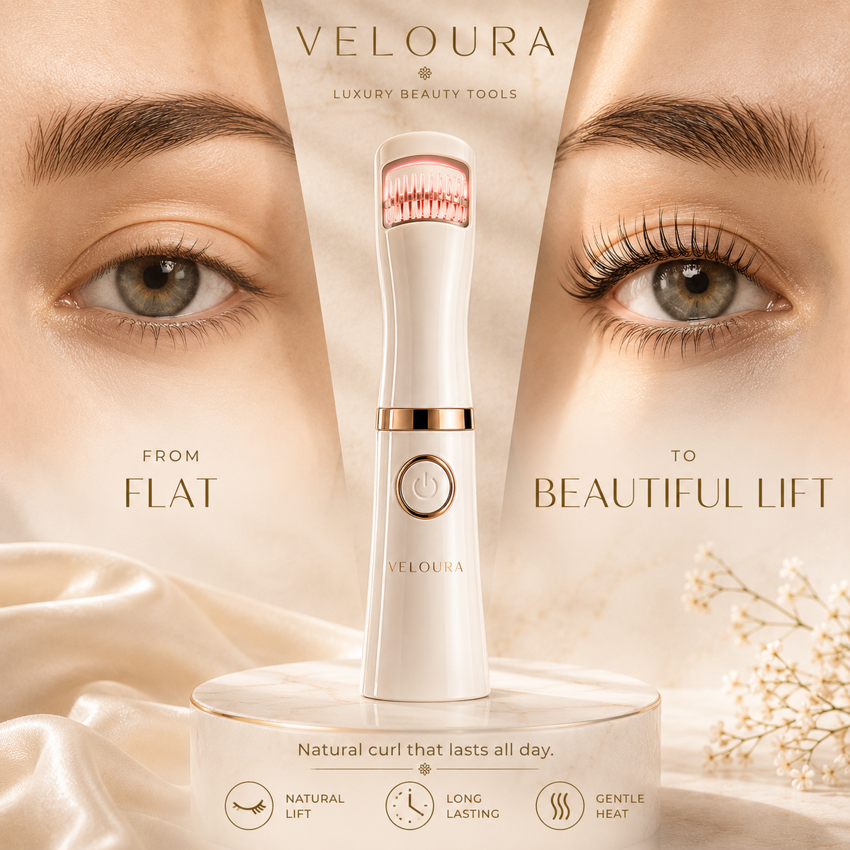 Premium heated lash curler